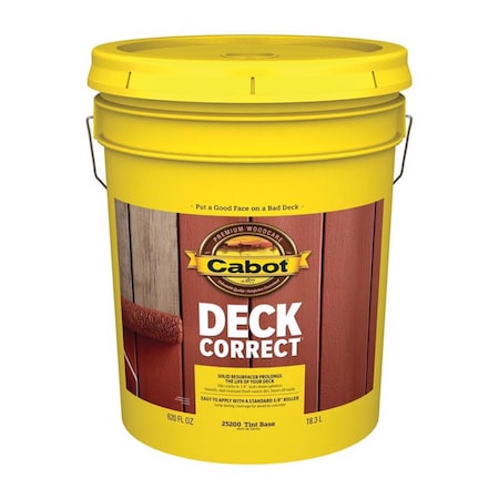 Cabot Cabot DeckCorrect Solid Tintable Tint Base Acrylic Deck Resurfacer 5 gal 140.0025200.008